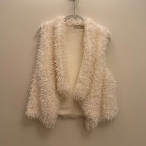 Bear Dance Faux Fur Fluffy White Vest